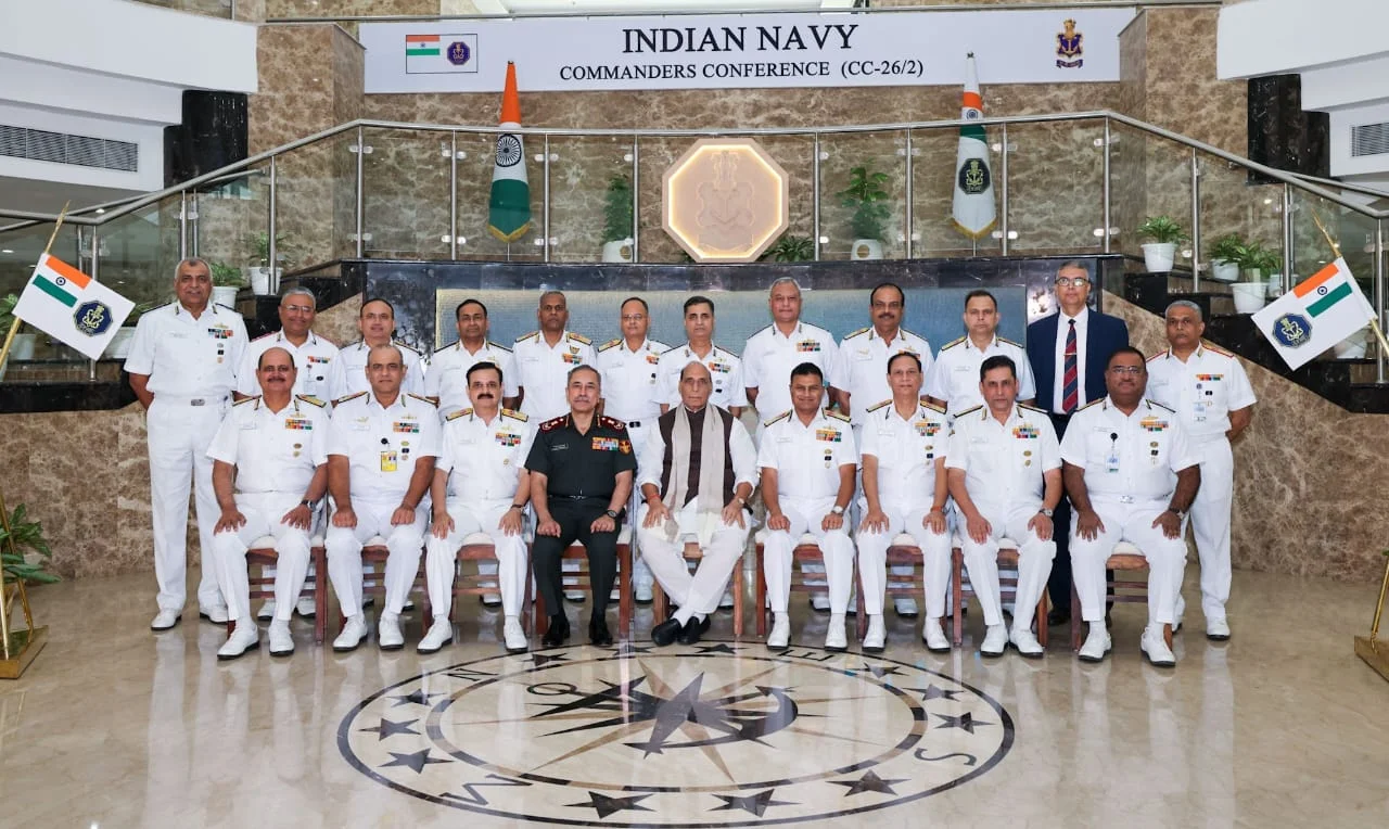Rajnath Singh addresses 2nd Indian Navy's Commanders' Conference