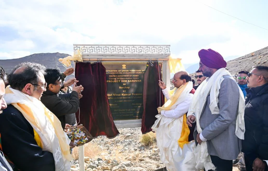 Ladakh LG Saxena lays foundation stones for 2 water bodies under 'Project Him Sarovar' in Kargil