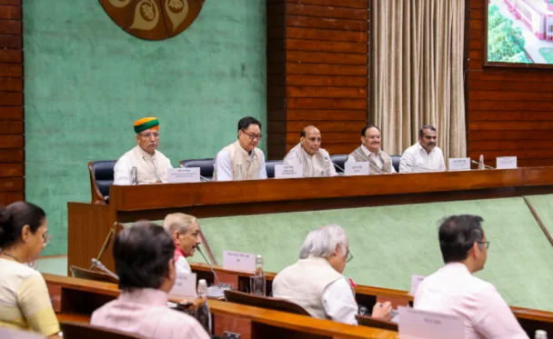 All-party meet: Oppn protests, demands discussion on Ram temple donation ‘theft’, NEET issue
