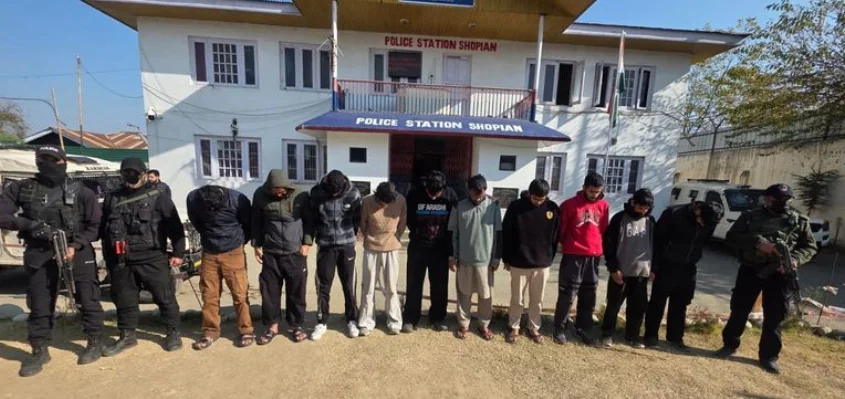 J&K POLICE IN SHOPIAN BUSTED JAIL-LINKED TERROR FUND-RAISING MODULE, 10 ARRESTED