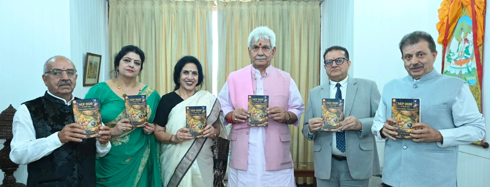 LG Manoj Sinha unveils book 'NEP-2020: A Peek into Ancient Indian Education'