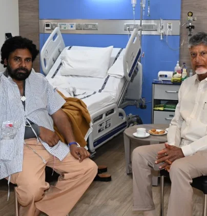 Andhra CM visits deputy Pawan Kalyan at Mumbai hospital