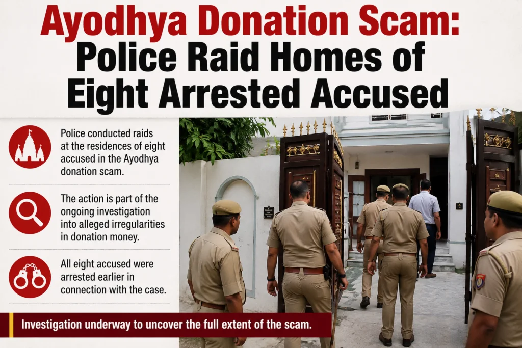 Ayodhya Donation Scam: Police Raid Homes of Eight Arrested Accused