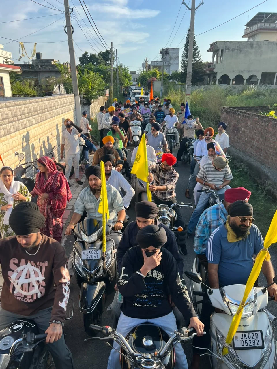 Punjabi Language Morcha Day 11: Rallies from Miran Sahib, Maralia & Camp Gole Gujral Reach Dharna Site
