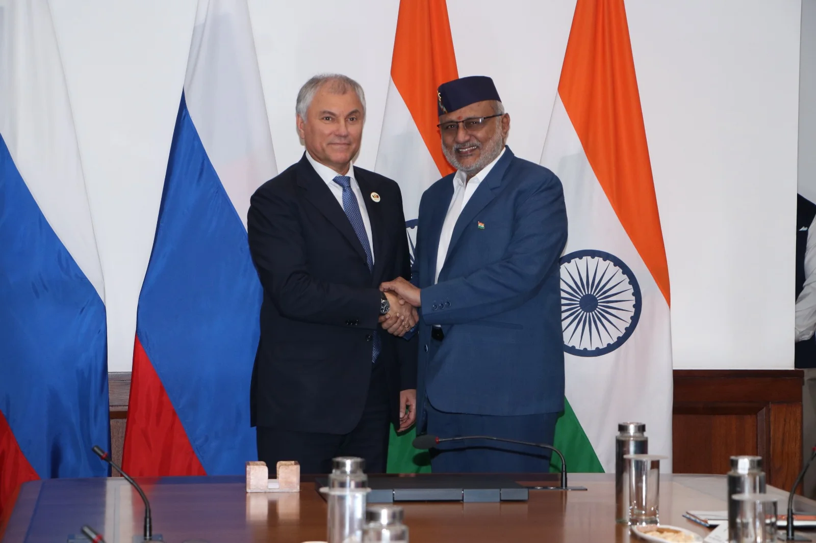 Vice President C P Radhakrishnan meets Russian parliamentary delegation led by Chairman of State Duma