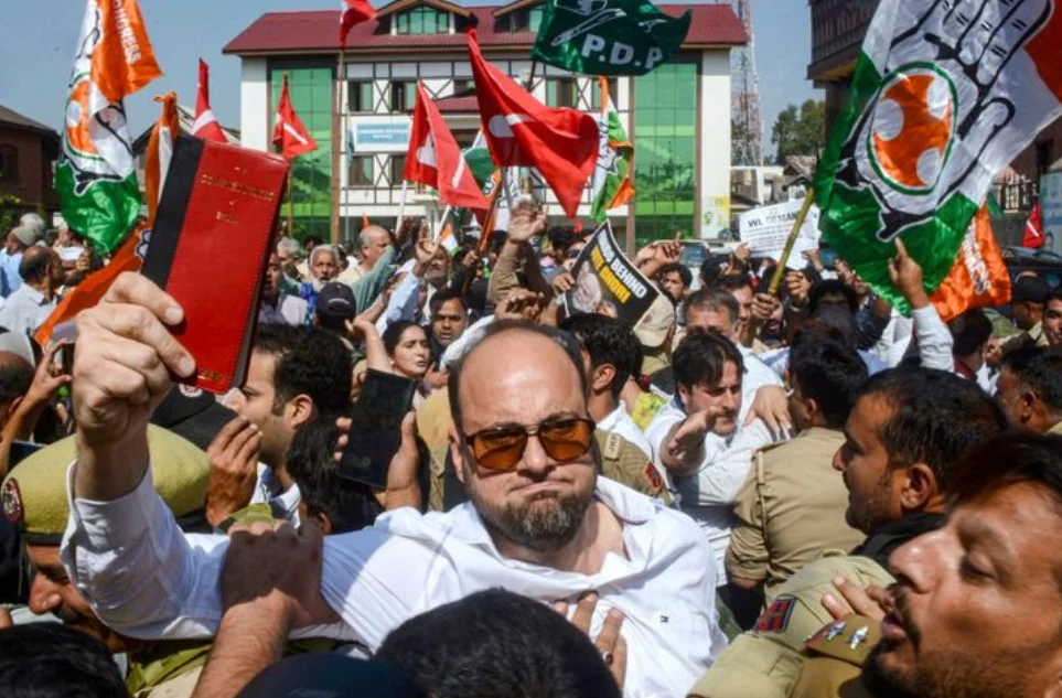 INDIA Bloc Parties Hold Protests Across Kashmir, Demand CEC Gyanesh Kumar’s Resignation