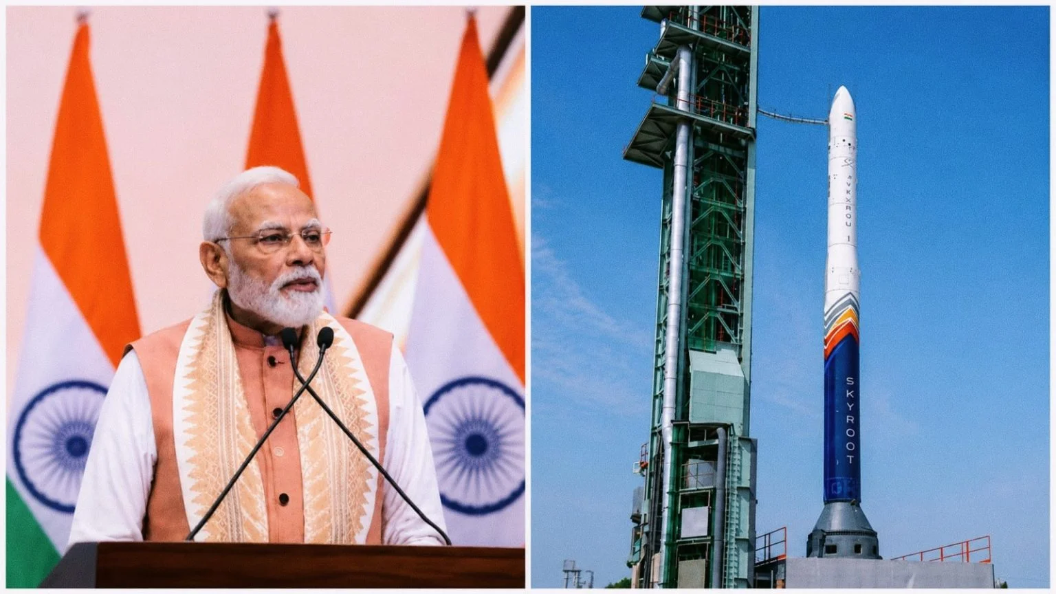 PM Modi Announces Maiden Orbital Launch of Skyroot’s Vikram-1 Rocket