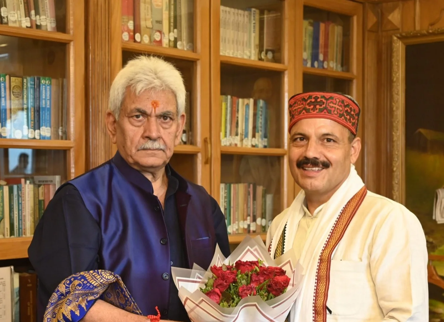 MLAs Mankotia, Slathia call on LG Manoj Sinha