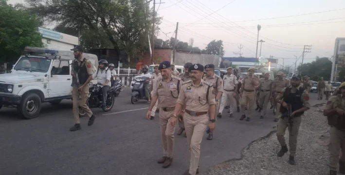 IGP Jammu Leads Road March to Review Security Arrangements