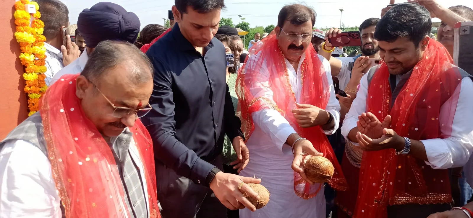JMC Lays Foundation Stone for 36 New Shops at Bhagwati Nagar to Rehabilitate Displaced Shopkeepers
