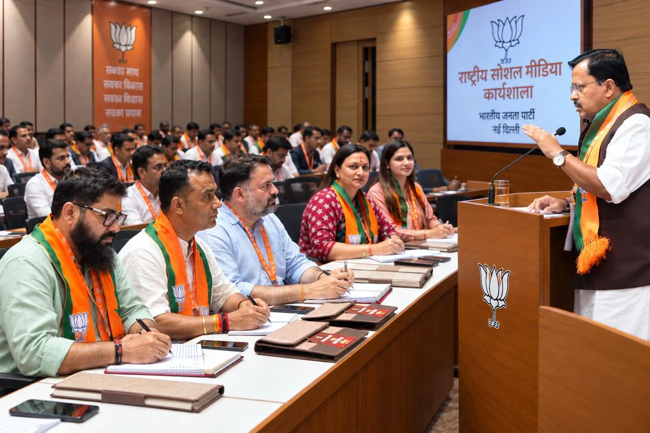 J&K BJP Social Media Team Participates in National Social Media Workshop New Delhi