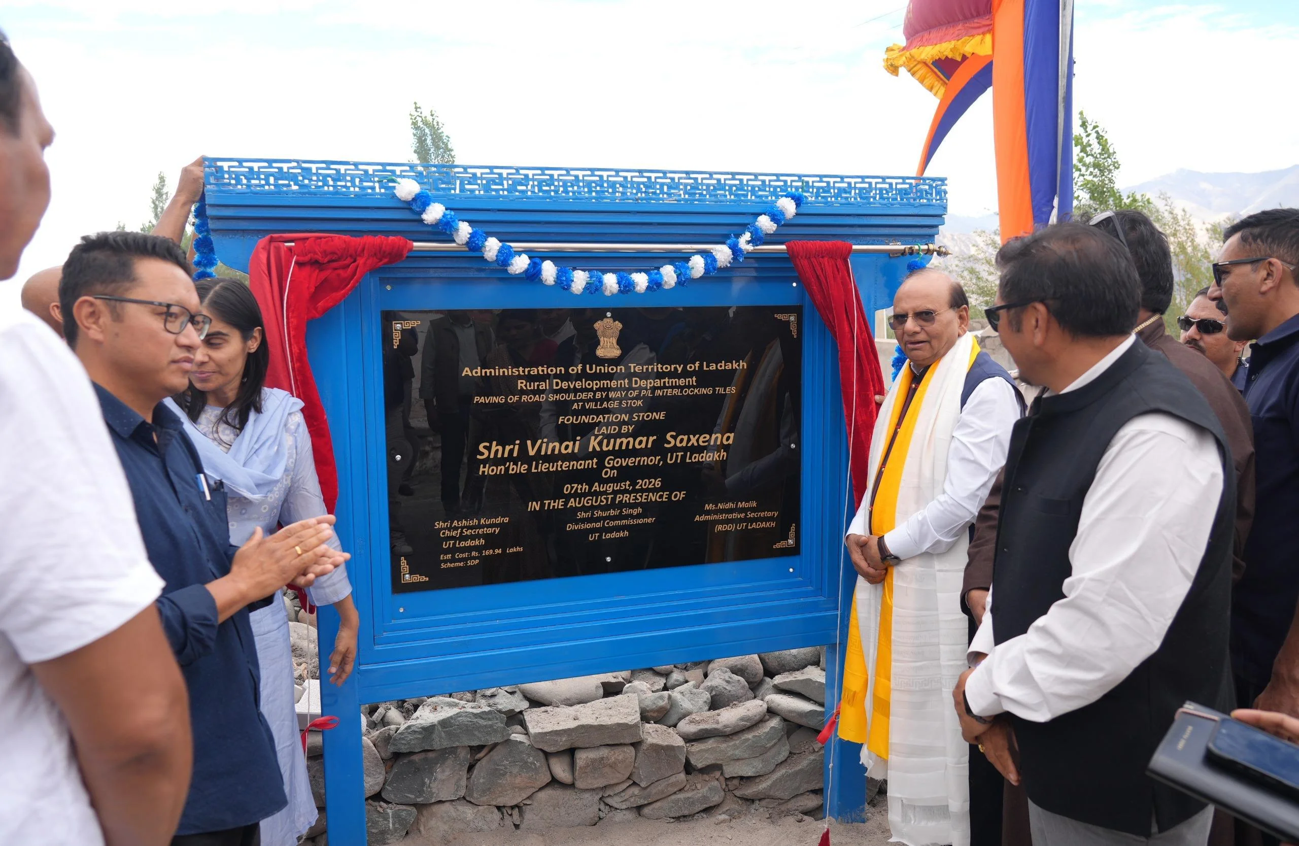 LG VK Saxena lays foundation stone for development works