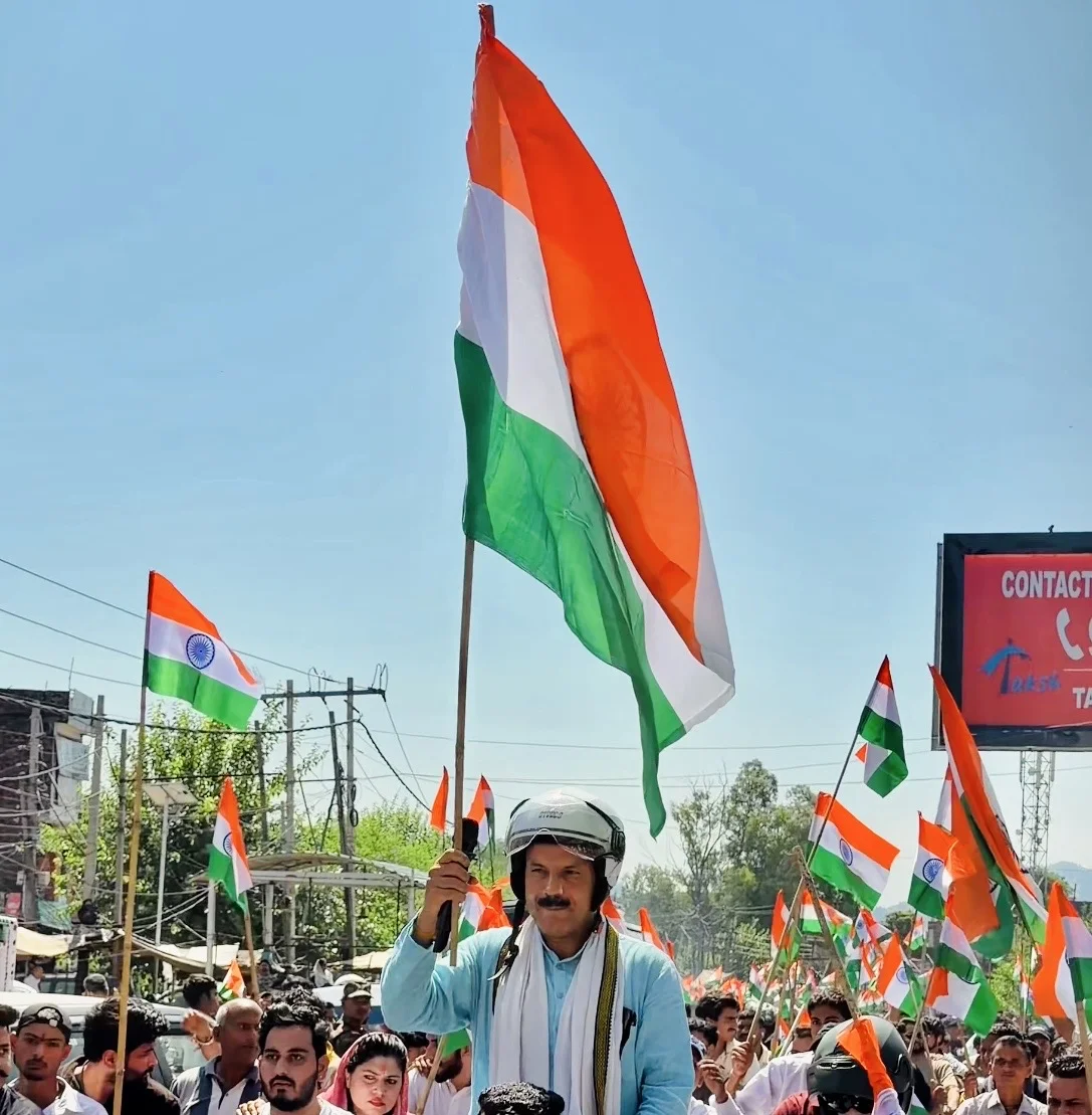 MLA Mankotia leads mega tricolour bike rally to mark PM Modi’s birthday