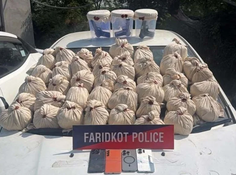 Punjab Police Recover 47.3 Kg Heroin, Arms in Faridkot Smuggling Network Bust