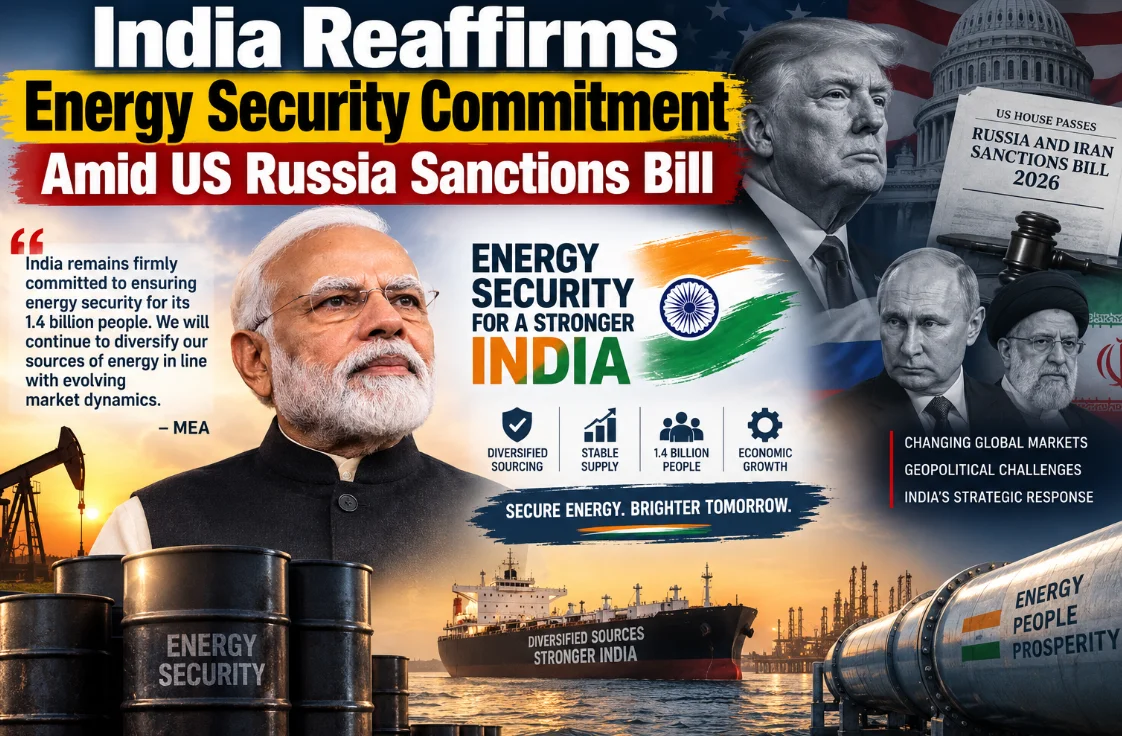 India Reaffirms Energy Security Commitment Amid US Russia Sanctions Bill